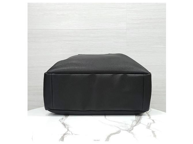 Prada Borsa Tote da Viaggio in Pelle Grana Nero - vista 7