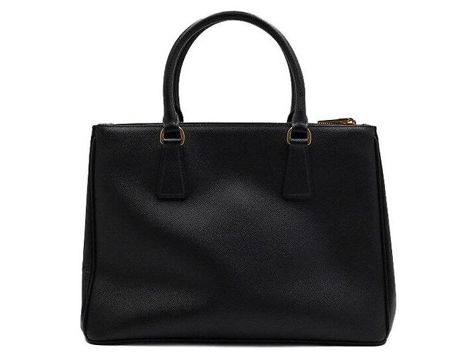 Prada Borsa Tote e Borsa a Tracolla Galleria Saffiano Lux Black con Doppia Cerniera Nero - vista 4