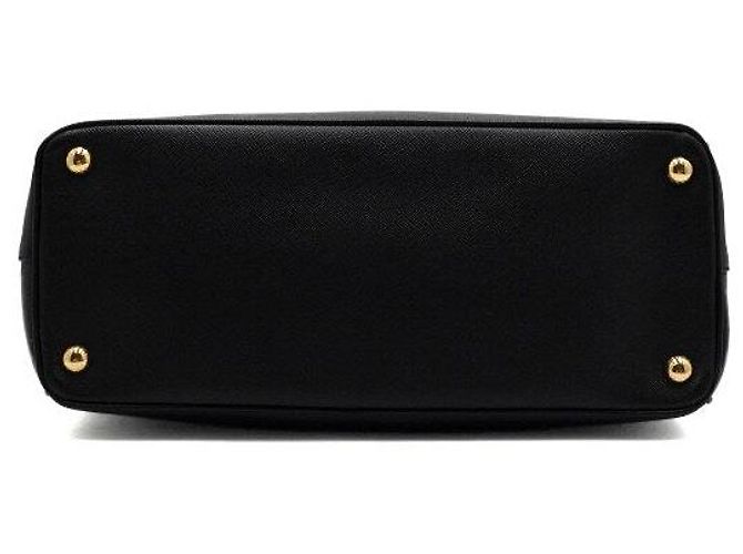 Prada Borsa Tote e Borsa a Tracolla Galleria Saffiano Lux Black con Doppia Cerniera Nero - vista 6