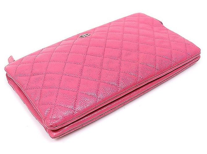 Chanel Clutch Large Timeless Classic ZIP in Caviar Rosa - vista 3