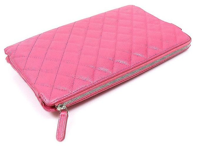 Chanel Clutch Large Timeless Classic ZIP in Caviar Rosa - vista 4
