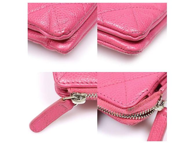 Chanel Clutch Large Timeless Classic ZIP in Caviar Rosa - vista 6