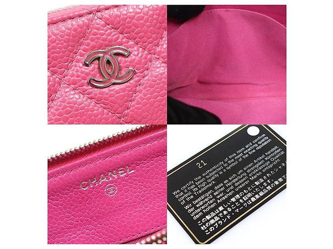 Chanel Clutch Large Timeless Classic ZIP in Caviar Rosa - vista 7
