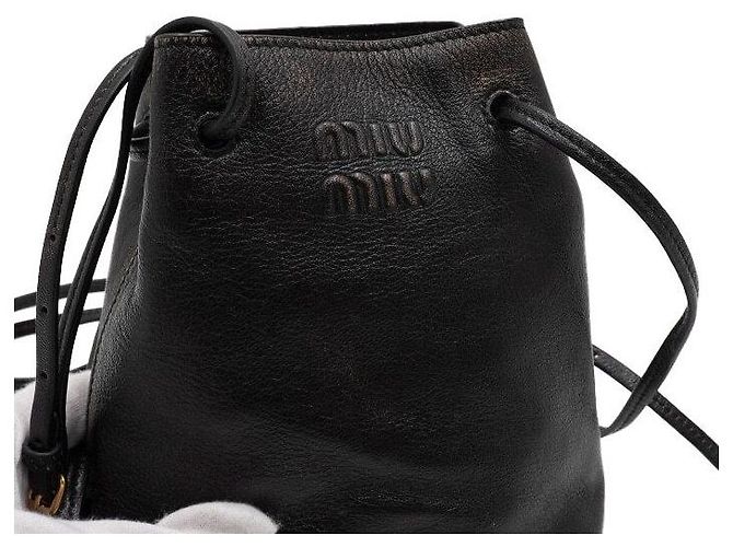 Miu Miu Borsa a tracolla e borsa a spalla in pelle Napa invecchiata marrone - vista 10