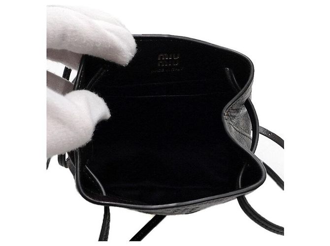 Miu Miu Borsa a tracolla e borsa a spalla in pelle Napa invecchiata marrone - vista 5