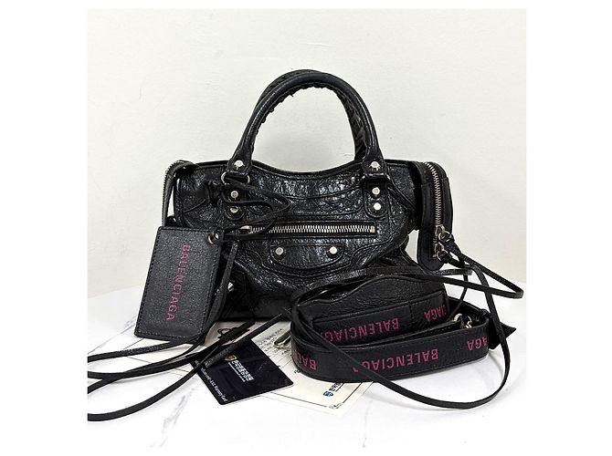 Balenciaga Classic Mini City Motorbag Black Nero - vista 2