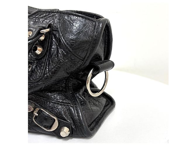 Balenciaga Classic Mini City Motorbag Black Nero - vista 9