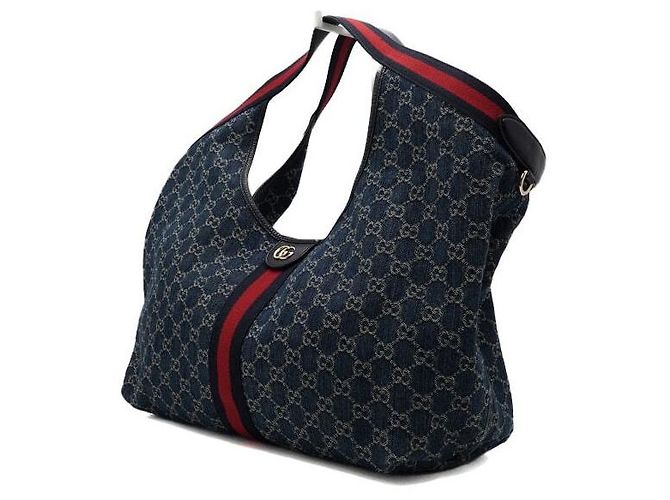 Gucci Bolso Tote Giglio Large de lona denim Blue GG Azul - vista 2