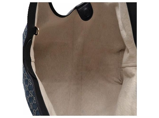 Gucci Bolso Tote Giglio Large de lona denim Blue GG Azul - vista 5