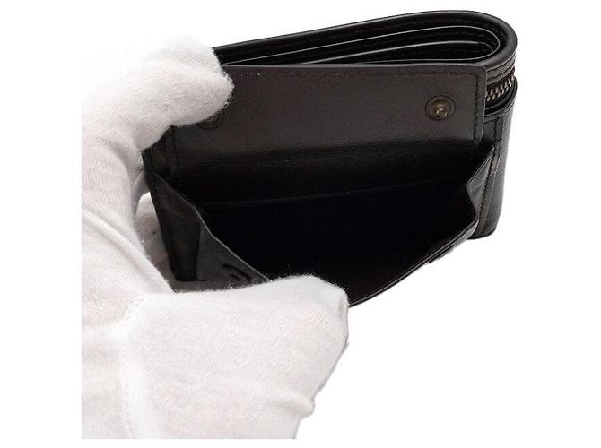 Balenciaga Brown Old Leather Supervised Square Folded Men's Wallet - view 10
