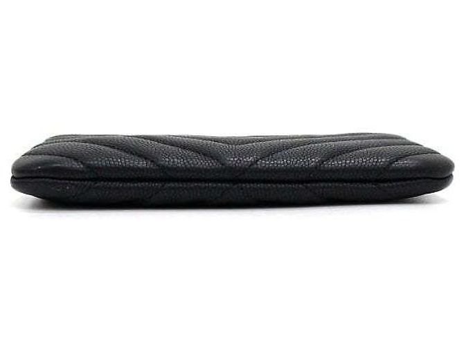 Chanel Mini Pochette Caviar Chevron Nero - vista 7