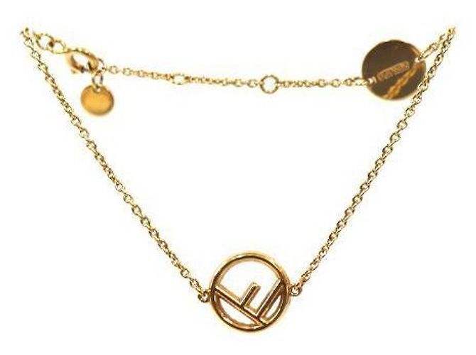 Fendi Bracelet Black Cubic Is Gold Doré - vue 2