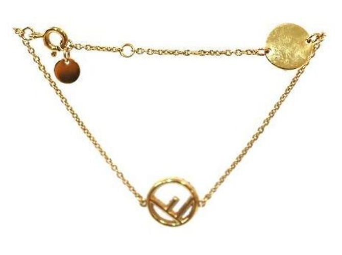 Fendi Bracelet Black Cubic Is Gold Doré - vue 3