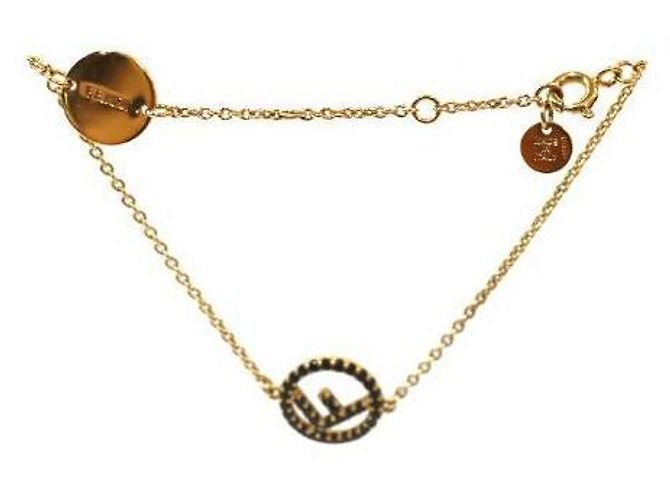 Fendi Bracelet Black Cubic Is Gold Doré - vue 4