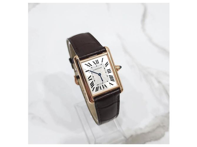 Cartier Tank Louis Uhr Medium Rose Gold Pink - Ansicht 3