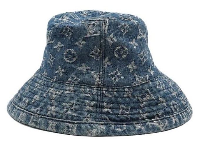 Louis Vuitton Sombrero bucket unisex de denim azul - vista 3