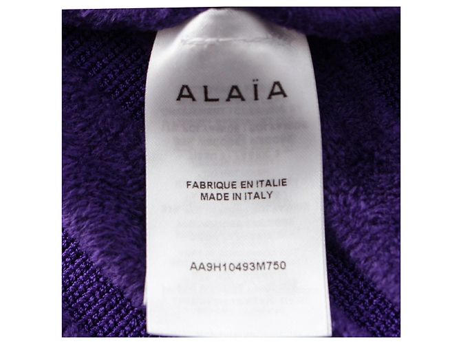 Alaïa Set aus violettem Strick-Oberteil und Rock Lila - Ansicht 12