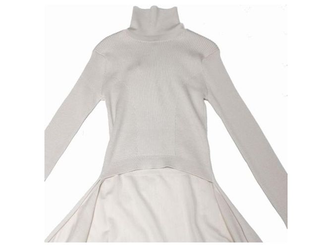 Alaïa Mono de seda y cashmere beige - vista 2
