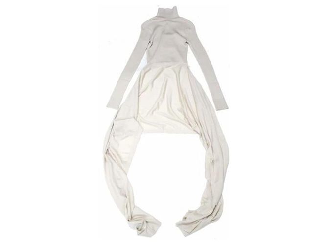 Alaïa Mono de seda y cashmere beige - vista 3
