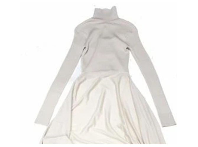 Alaïa Mono de seda y cashmere beige - vista 4