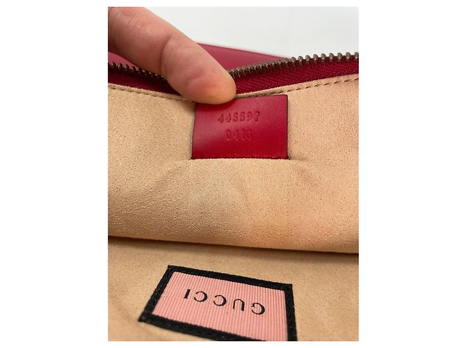 Gucci Pochette Diamond GO in pelle rossa Rosso - vista 9