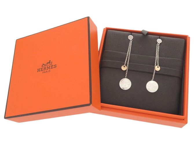Hermès Orecchini a goccia Hermes Ex-Libris PM in argento sterling - vista 2