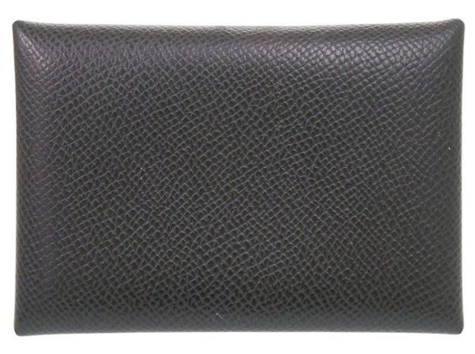 Hermès Portamonete Hermes Calvi Duo Damier ebene - vista 3