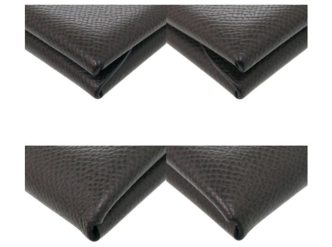 Hermès Portamonete Hermes Calvi Duo Damier ebene - vista 4