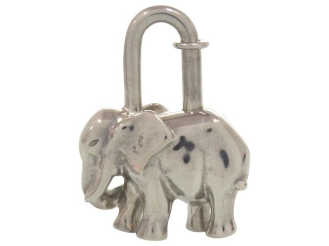 Charm per borsa Hermès Elephant Argento - vista 2