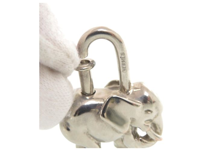 Charm per borsa Hermès Elephant Argento - vista 3
