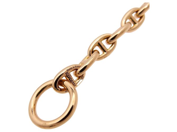 Hermès Bracciale Charm Hermes Chaine d'Ancre TPM in Oro Rosa D'oro - vista 4