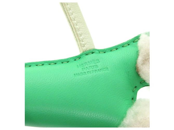 Hermès Charm per borsa Hermes Buddy Agneau Milo Verde chiaro - vista 3