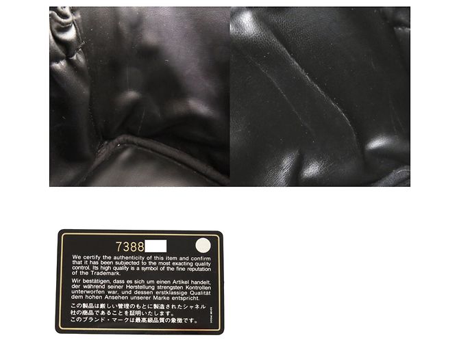 Borsa Vanity Chanel in pelle di vitello martellata nera Nero - vista 10