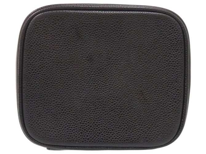 Borsa Vanity Chanel in pelle di vitello martellata nera Nero - vista 4