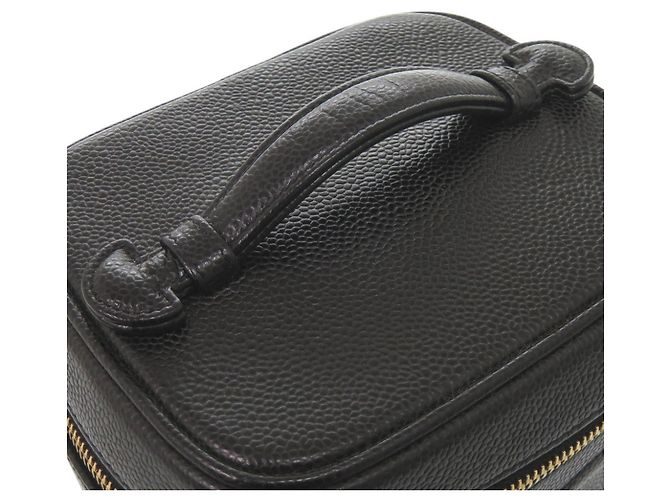 Borsa Vanity Chanel in pelle di vitello martellata nera Nero - vista 6