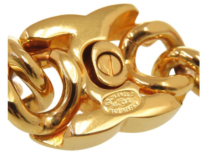 Collana Choker Chanel Vintage in metallo dorato D'oro - vista 6