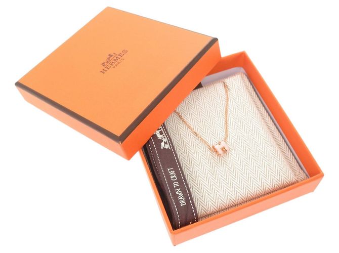 Hermès Collana Hermes Pop H Mini Pink Rose Gold Hardware Rosa - vista 2
