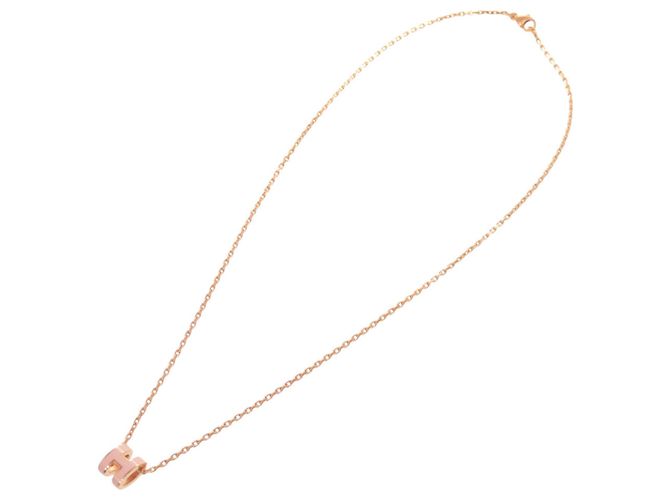 Hermès Collana Hermes Pop H Mini Pink Rose Gold Hardware Rosa - vista 3