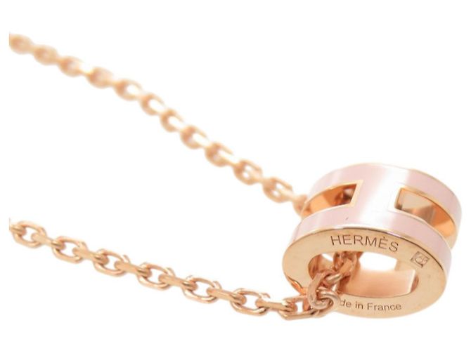 Hermès Collana Hermes Pop H Mini Pink Rose Gold Hardware Rosa - vista 4