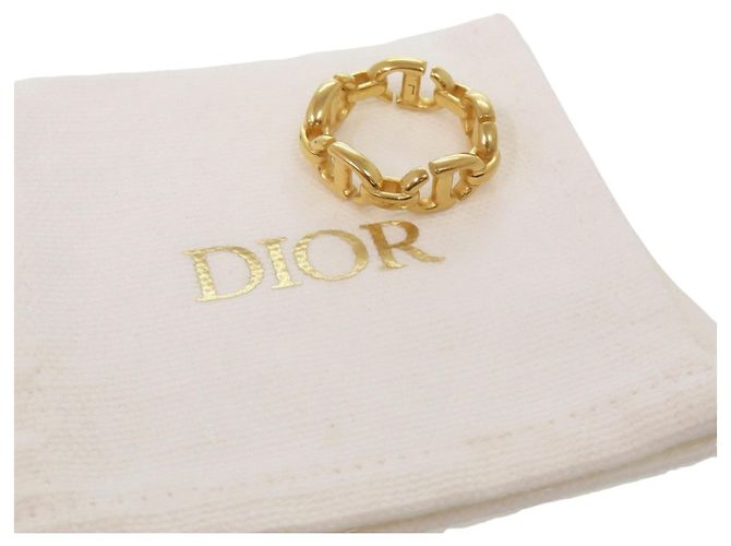 Anello Christian Dior CD NAVY Logo Gold Band D'oro - vista 2