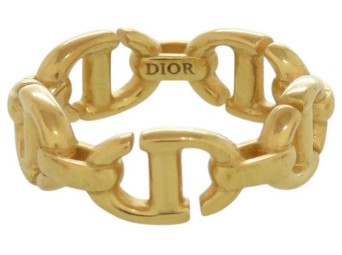 Anello Christian Dior CD NAVY Logo Gold Band D'oro - vista 3