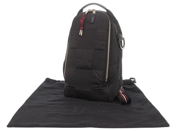 Christian Dior Dior Homme Rucksack aus schwarzem Nylon - Ansicht 2