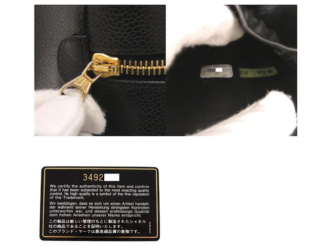 Borsa Vanity Chanel in pelle di vitello martellata nera Nero - vista 10