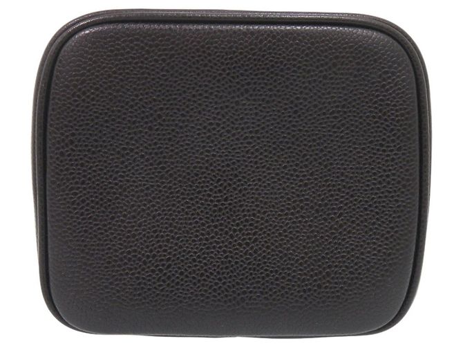 Borsa Vanity Chanel in pelle di vitello martellata nera Nero - vista 3