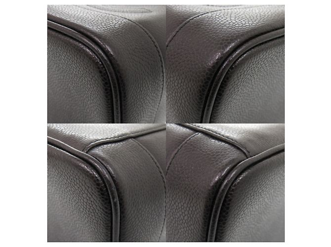 Borsa Vanity Chanel in pelle di vitello martellata nera Nero - vista 4
