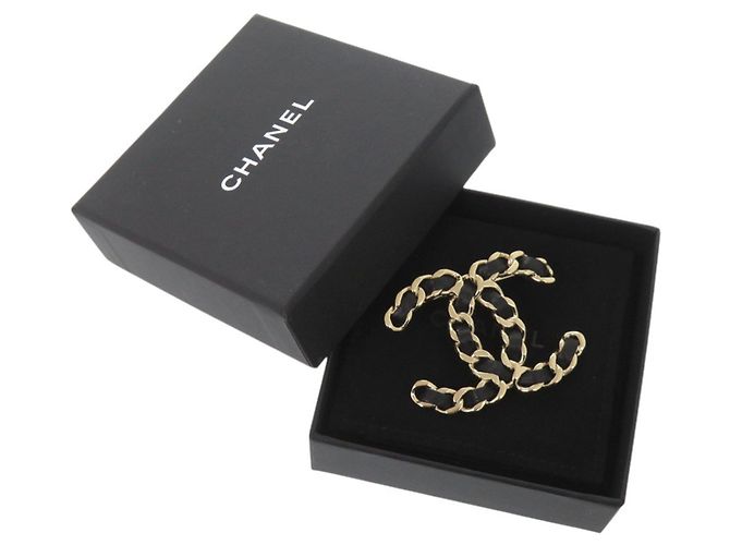 Spilla Chanel Coco Mark con motivo a catena Nero - vista 2