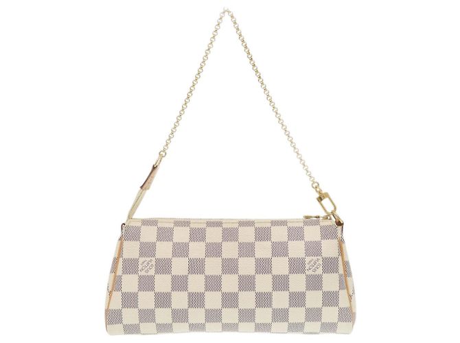 Borsa a tracolla Louis Vuitton Eva Damier Azur Bianco - vista 2