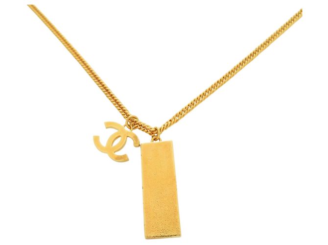 Collana con placca logo Chanel Coco Mark D'oro - vista 5