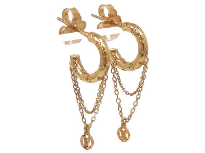 Orecchini Mini Hoop Louis Vuitton D'oro - vista 3