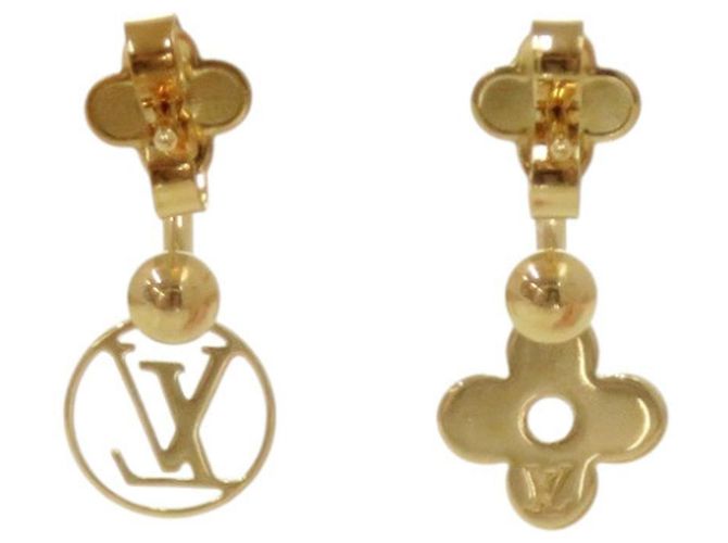 Orecchini a cerchio Louis Vuitton Gold D'oro - vista 3